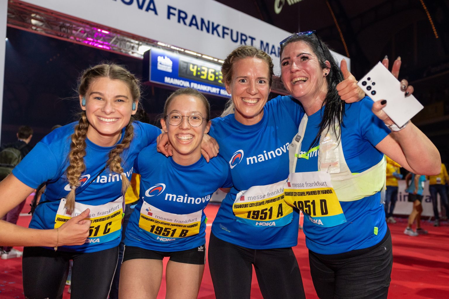 The relay marathon a joint effort with high value mainova Frankfurt
